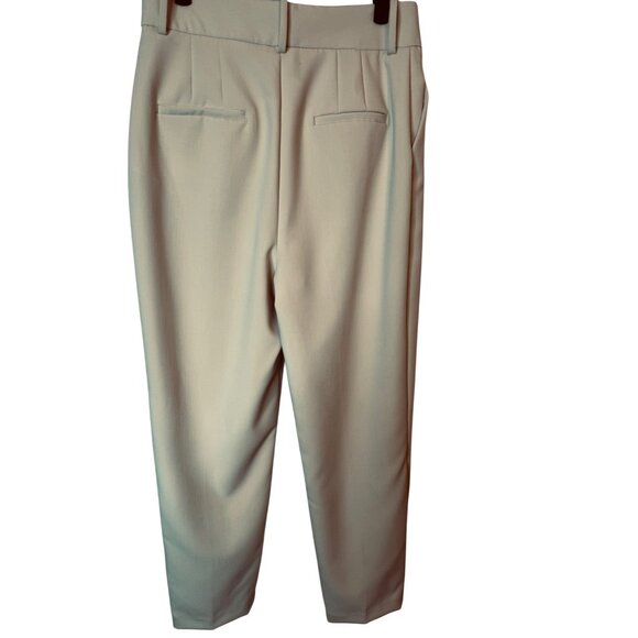 ZARA Womens Beige Trousers Size L Polyester/Viscose Blend - Picture 13 of 16